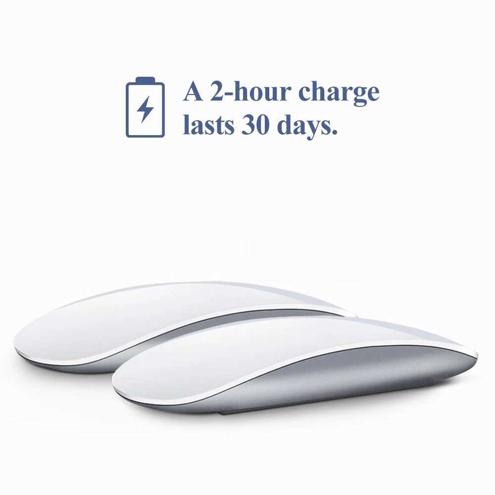A quiet ultra-thin wireless touch mouse suitable for charging iPad/iPhone with a tablet/Book Pro/Book Air Y241116