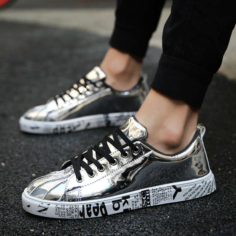 HotSale Gold Sier Men Hip Hop Casual Unisex Tennis Running Shoes Clunky Sneakers Bigsize Streetwear Male