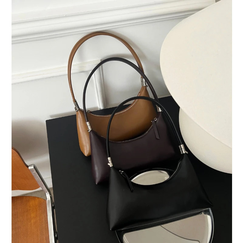 ZR DIARY Retro Saddle Bags Women Split Cow Leather Shoulder Bag Versatile Zipper Closure Ladies Handbags EZ21C0906 240402