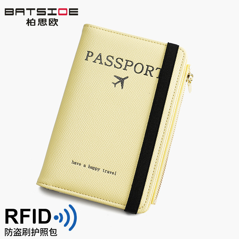 Anti theft brush fresh and minimalist passport book anti magnetic RFID no zipper card bag passport protection ticket holder