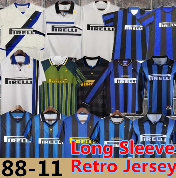 Inter finals Soccer jerseys 2009 MILITO BATISTUTA SNEIJDER ZANETTI 10 11 02 03 08 09 MILAN Retro Pizarro Football 1997 98 95 96 99 Djorkaeff Baggio RONALDO long sleeve