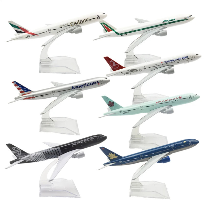 16cm Boeing B777 Airplanes Model Airplane Aircraft Kits Gift Plane Metal Diecast Models Toys Collection 241116