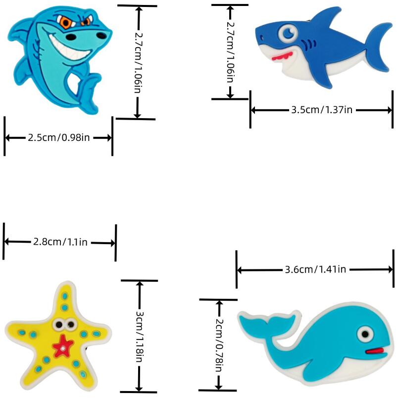Shoe Parts Accessories fishing Pattern Charms Shoes Slippers Decoration Accessories For Cross, fish Charms for clogs Charm