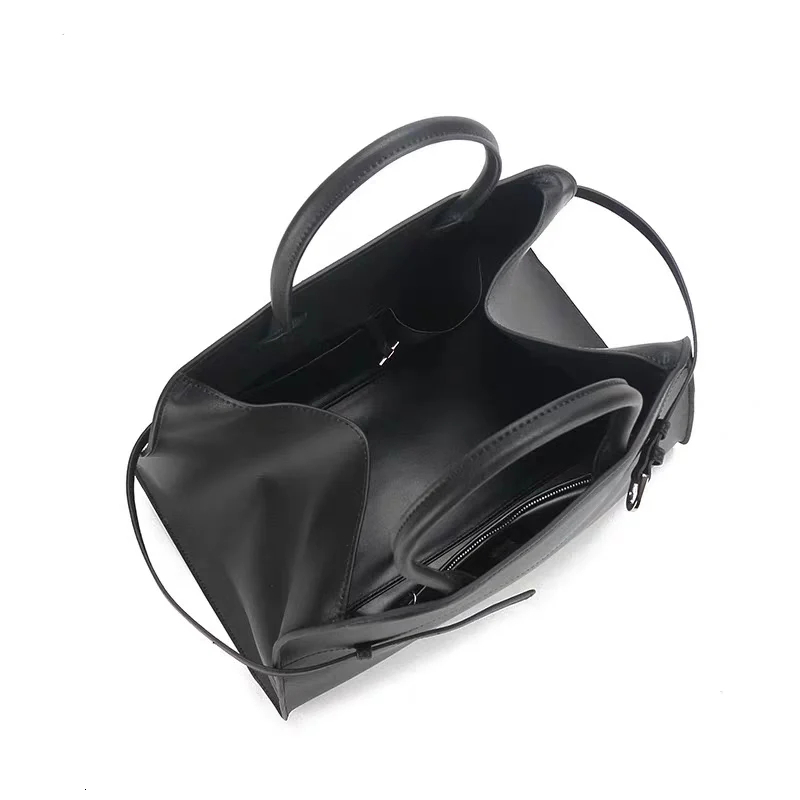 Genuine Leather Handbag For Women Natural Cowhide Casual Tote Bags With Shoulder Strap Large Capacity Bag Hasp Style BagVoyage