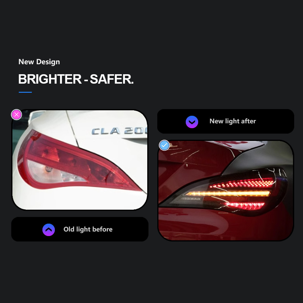 For BENZ W117 CLA LED Tail Light 2013-20 19 CLA180 CLA220 CLA260 LED Car Stop Light Reversing Light Brake Light Accessories
