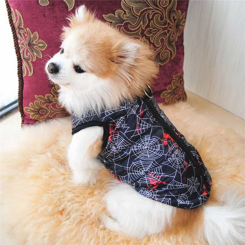 Winter Warm Puppy Dog Clothing Dog Coat Jacket Leopard Skl Printed Windproof Pet Set Peranian Chihuahua Christmas Costume M241116