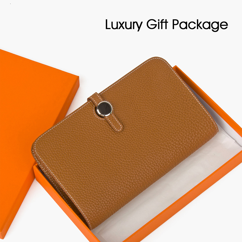 Donna-In Wallet For Women Card Holders Coins Phone Passport Purses Genuine Leather New Summer Leather