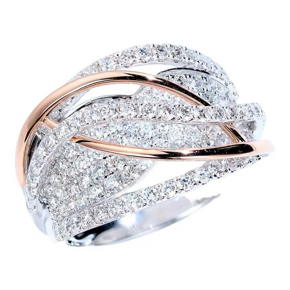 Womens rings exquisite handicrafts decorative sparkling rhinestone inlaid wedding rings La Knuckle rings bridal jewelryXJ250412