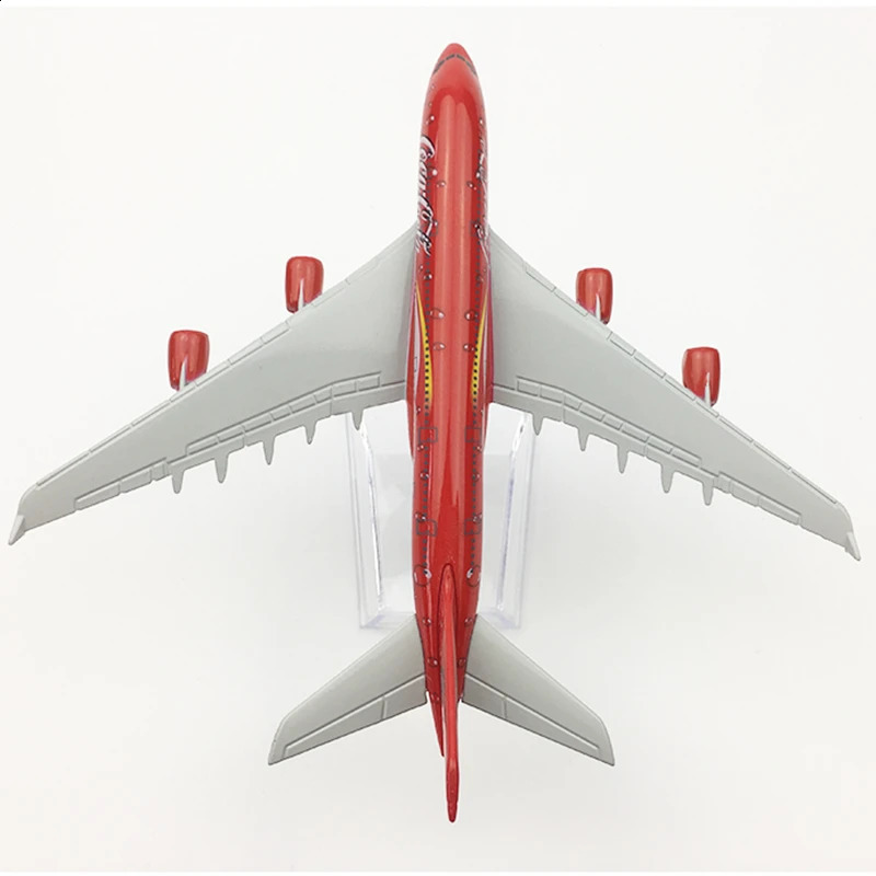 1 400 Scale 16cm COLA Airlines Airbus A380 Metal Alloy Airplane Aircraft Model Decoration Plane Kids Christmas Gift Collectible 241116