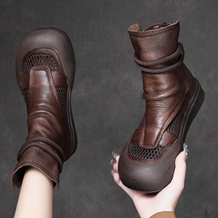 Women's Retro Roman Flat Bottomed Cool Boots.