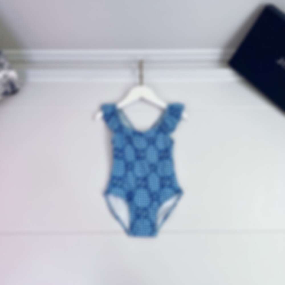 Summer Girls Brand One-Piecs Bikini Swimsuit Lettres Imprimées enfants Toddlers Bathing Costumes Baby Girl Beach Swimswear Children Swimming Wear