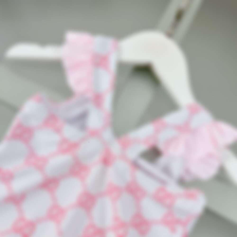 Summer Girls Brand One-pieces Bikini Swimsuit Letters Printed Kids Toddlers Bathing Suits Baby Girl Beach Swimwear Children Swimming Wear 1-12 Years 9