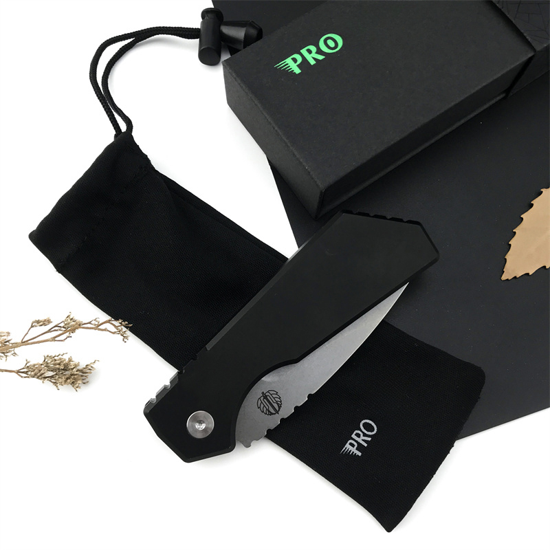 NEW Pro/Tech Strider PT201 Assisted Folding Stonewashed Drop Point Blade Aluminum Handles Easy To Carry Outdoor Hunting Hiking Pocket Knife 3407 920 5