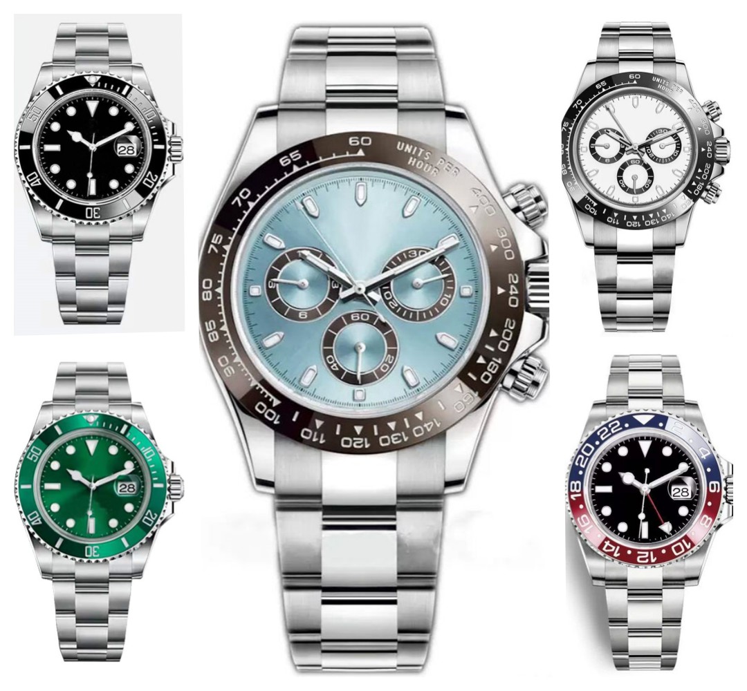 Couple Watch Luxury 41mm Watch Men Sports Watch Stainless Steel Strap Ceramic Ring Fashion Classic Men's Watch Mechanical Movement Watch Three Eyes Monterey Luxury