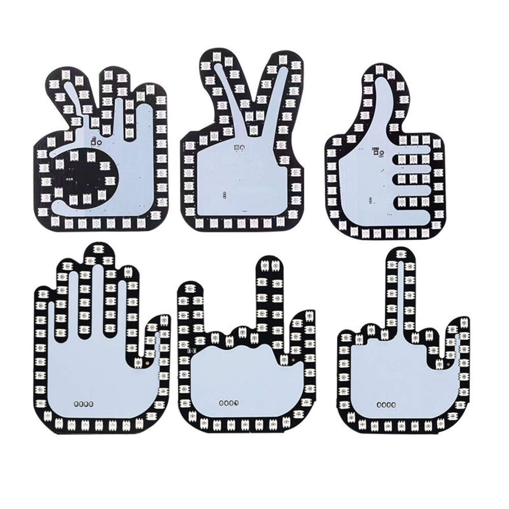 9 Styles New Car Funny Finger with Remote Control LED Luminated Gesture Light Hand Lamp Sticker Glow Panel for Rear Windshield