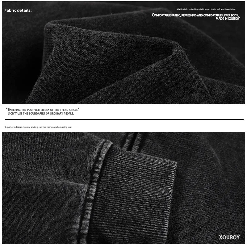 American Style Black Zippered Cropped Hooded Sweatshirt Jacket For Men Women Spring Autumn Cardigan Petite Top 241116