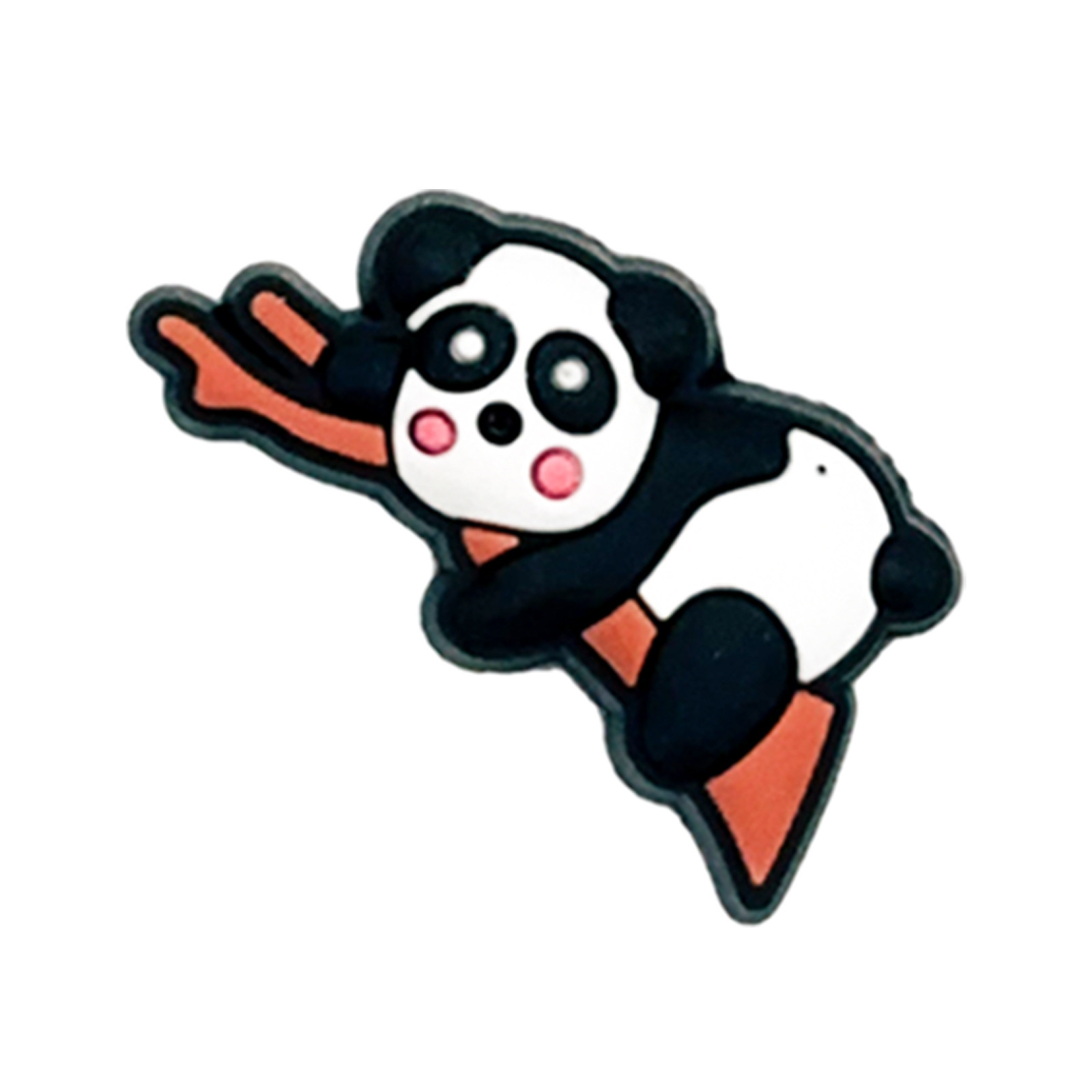 Shoe Parts Accessories cartoon panda series can be diy with clog shoes flower shoe buckle pvc factory