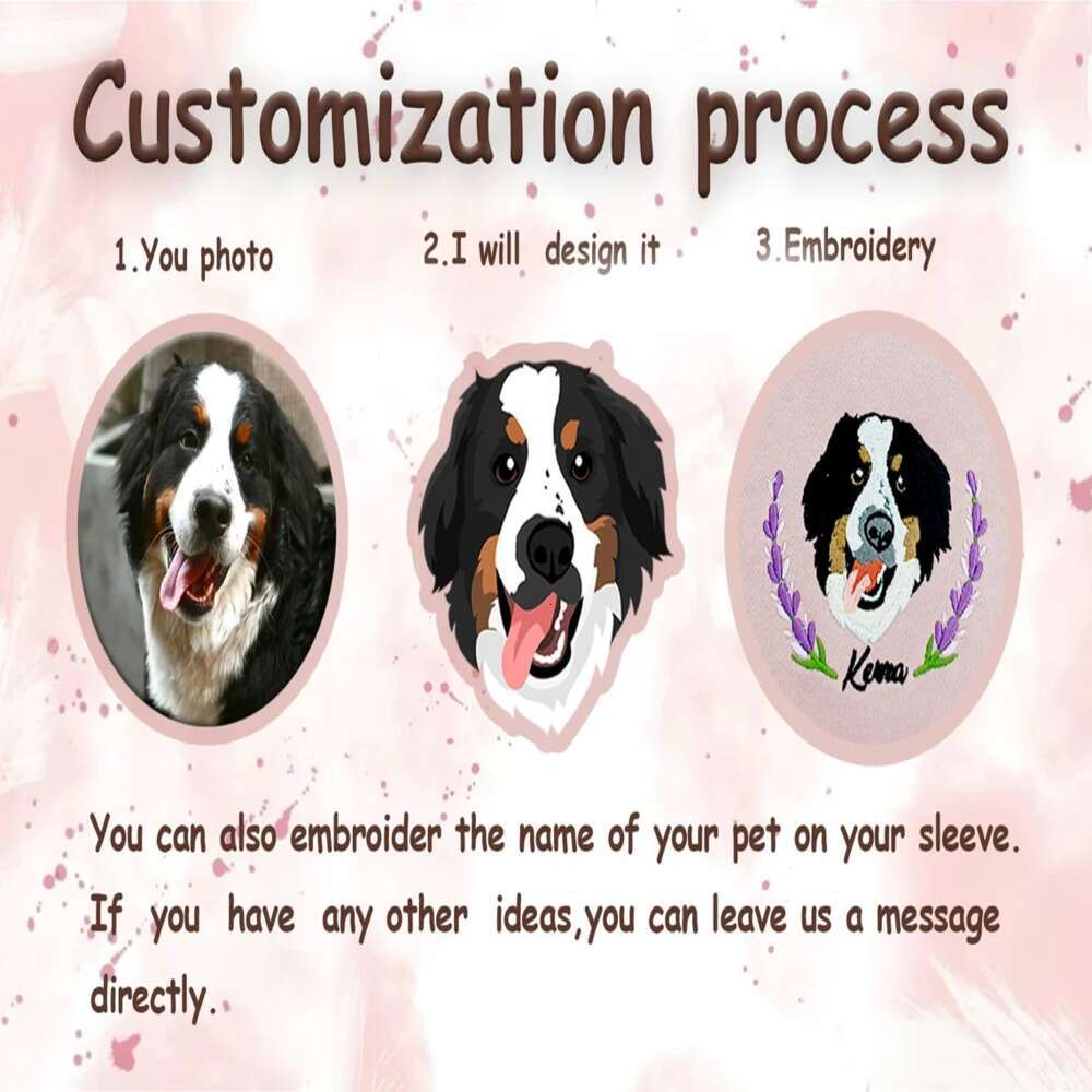 Personalized Embroidered Pet Hoodie Sweatshirt - Custom Dog and Cat Christmas Warm Gifts with Exquisite Festive Pattern Embroidery.