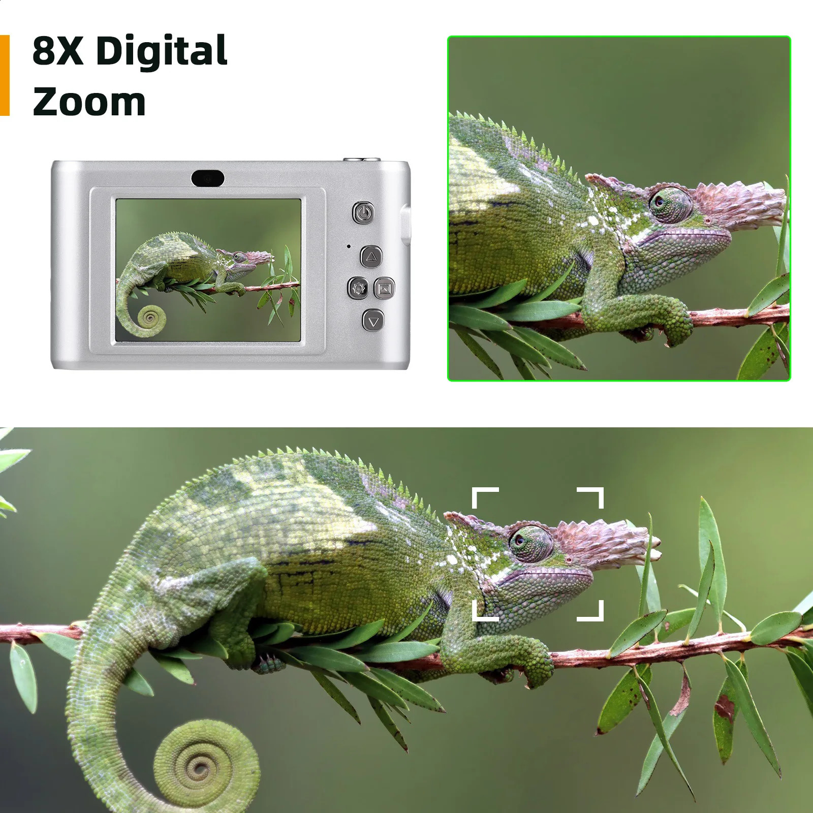 1080P Digital Video Camera 50MP Po Dual Lens 24 Inch Screen 8X Digital Zoom Builtin Flash Battery with 32GB TF Card 241113 - view 6
