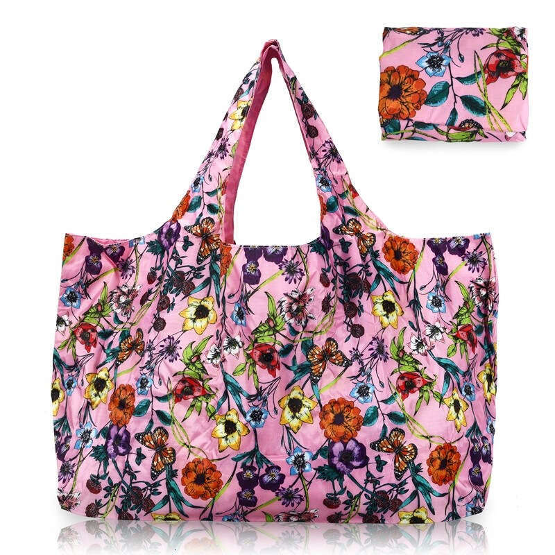 Large capacity eco-friendly shopping with waterproof women's travel foldable bag, convenient and easy to carry tote bag