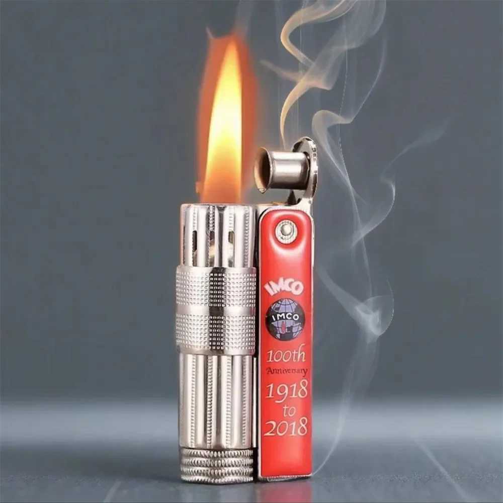 Lighters IMCO Gasoline Lighter 6700 Stainless Steel 100th Anniversary Collection Cigarette Oil Lighter Nostalgic Gift H241116