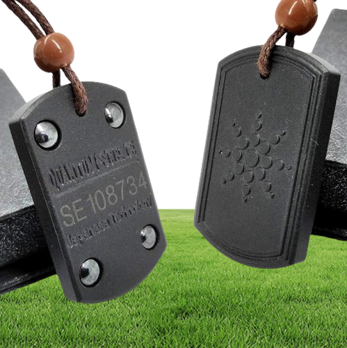 Fashion Volcanic Rocks Pendant Necklace Anti EMF Radiation Protection Power Energy Scalar Quantum Bio Science Negative Ions Jewelr