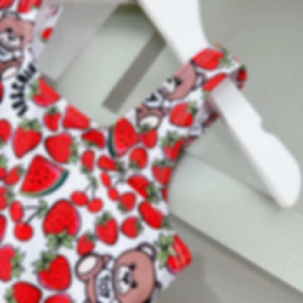Summer Girls Brand One-pieces Bikini Swimsuit Letters Printed Kids Toddlers Bathing Suits Baby Girl Beach Swimwear Children Swimming Wear 1-12 Years 1