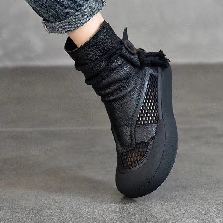 Women's Retro Roman Flat Bottomed Cool Boots.
