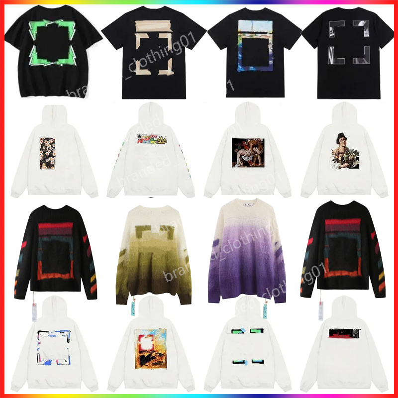 designer hoodie sweater off hoodie sweatshirt jumper mens designers allover letter tech fleeces sweaters printed otton knit crewneck men women letter sportswear