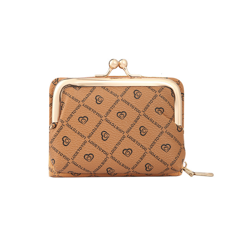 PT060,New Womens Fashion Zipper Short Wallet Large Capacity Coin Multi Slot Card Bag Money Clip