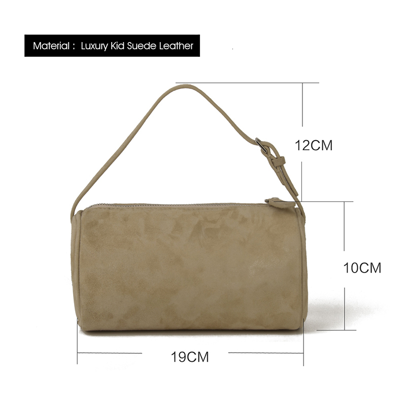 Genuine Suede Handbag Natural Sheepskin Leather Top Handle Bag With Removable Shoulder Strap For Women Fashion Zipper Style BagVoyage