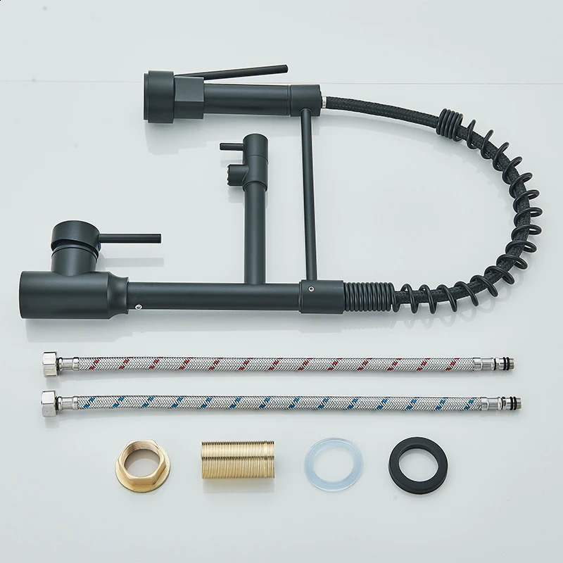Dfrkjhre bathroom full copper pull-out kitchen faucet water purifier dual outlet and cold sink spring faucet 241112 - view 7