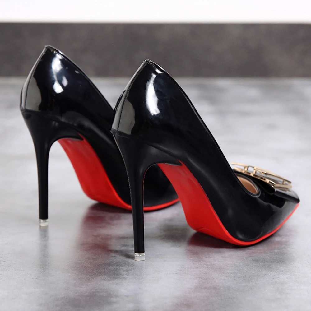 Womens pump new toe shallow mouth red sole high heels sexy womens office black high heels womens plus size Zapatos De Mujer Y241116