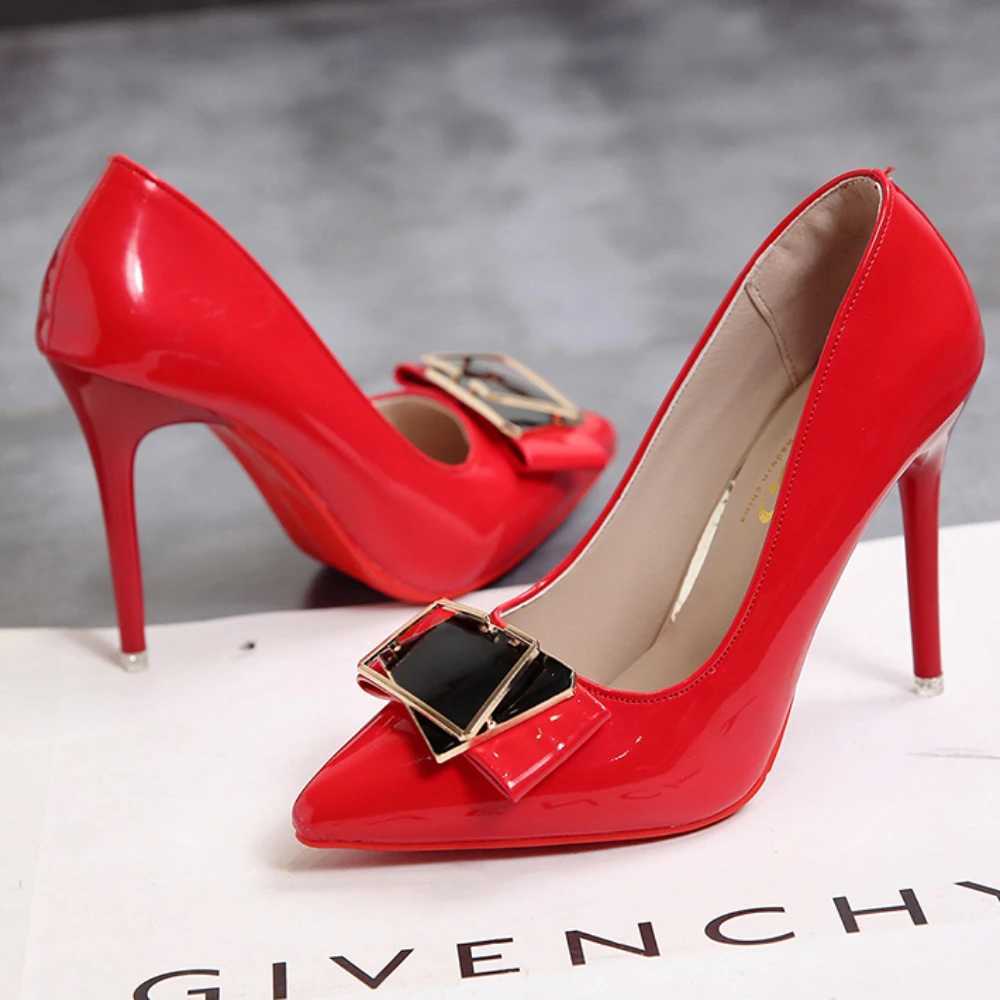 Womens pump new toe shallow mouth red sole high heels sexy womens office black high heels womens plus size Zapatos De Mujer Y241116