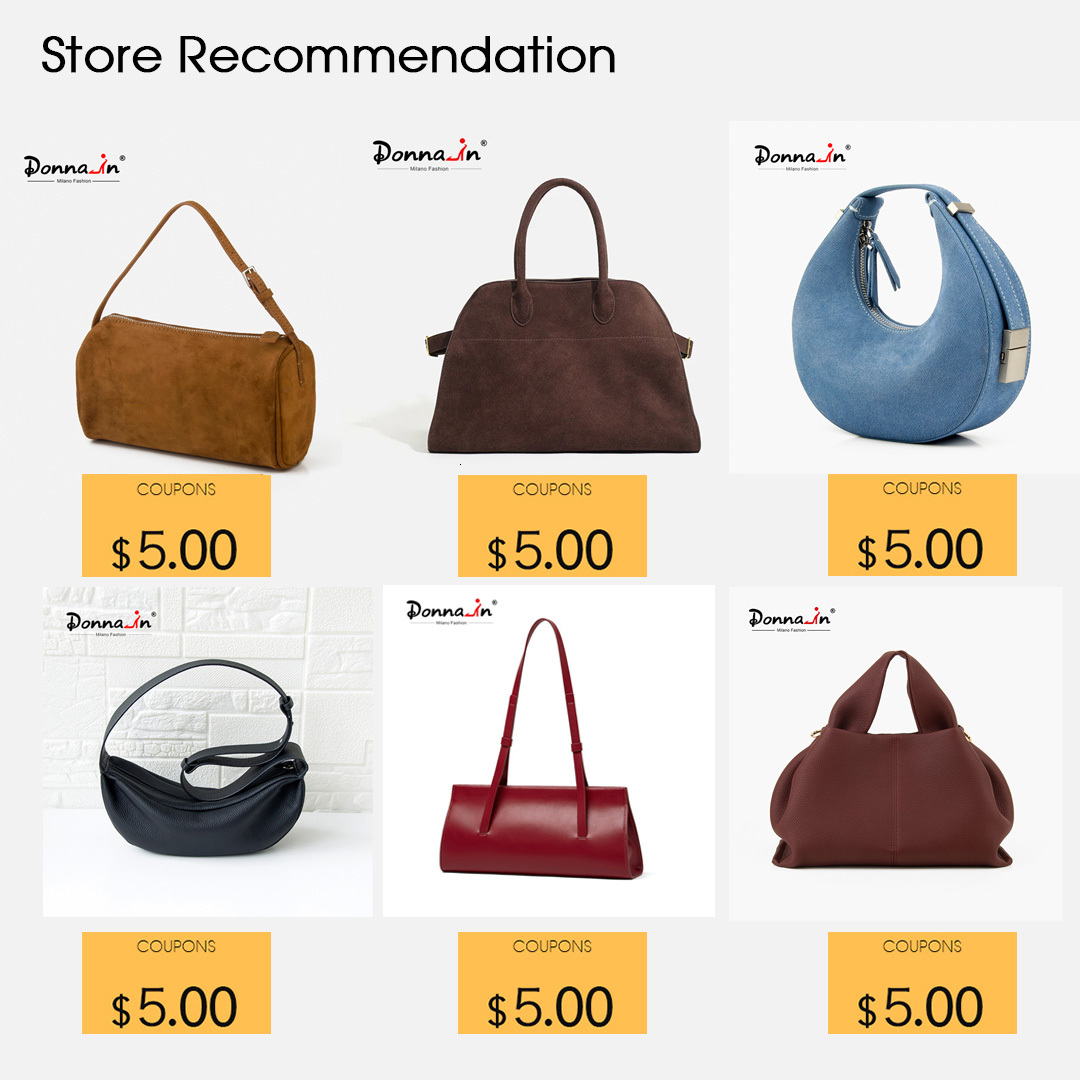 Donnain Trendy Denim Blue Cow Suede Women Half Moon Clutch Handbag Real Leather Crescent Hobo Mini Shoulder Bag Fashion Genuine Leather BagVoyage