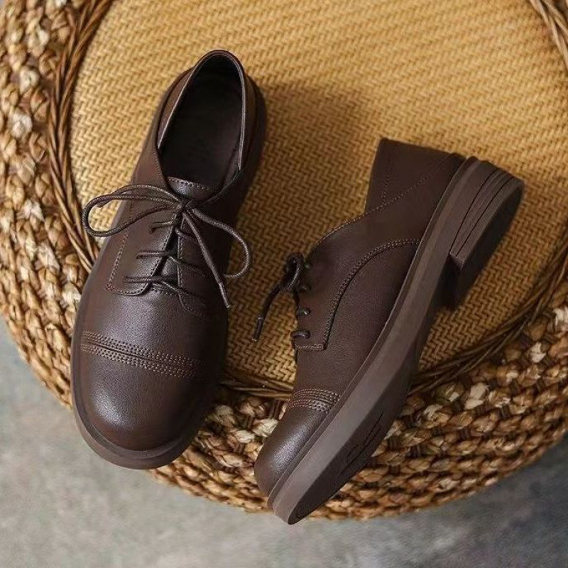 Women's Dress Shoes:Fashion Simple Design Flat Bottom Comfort Work Commuter Versatile Leather Shoes Loafers Shoes,Black/Brown,Free shipping