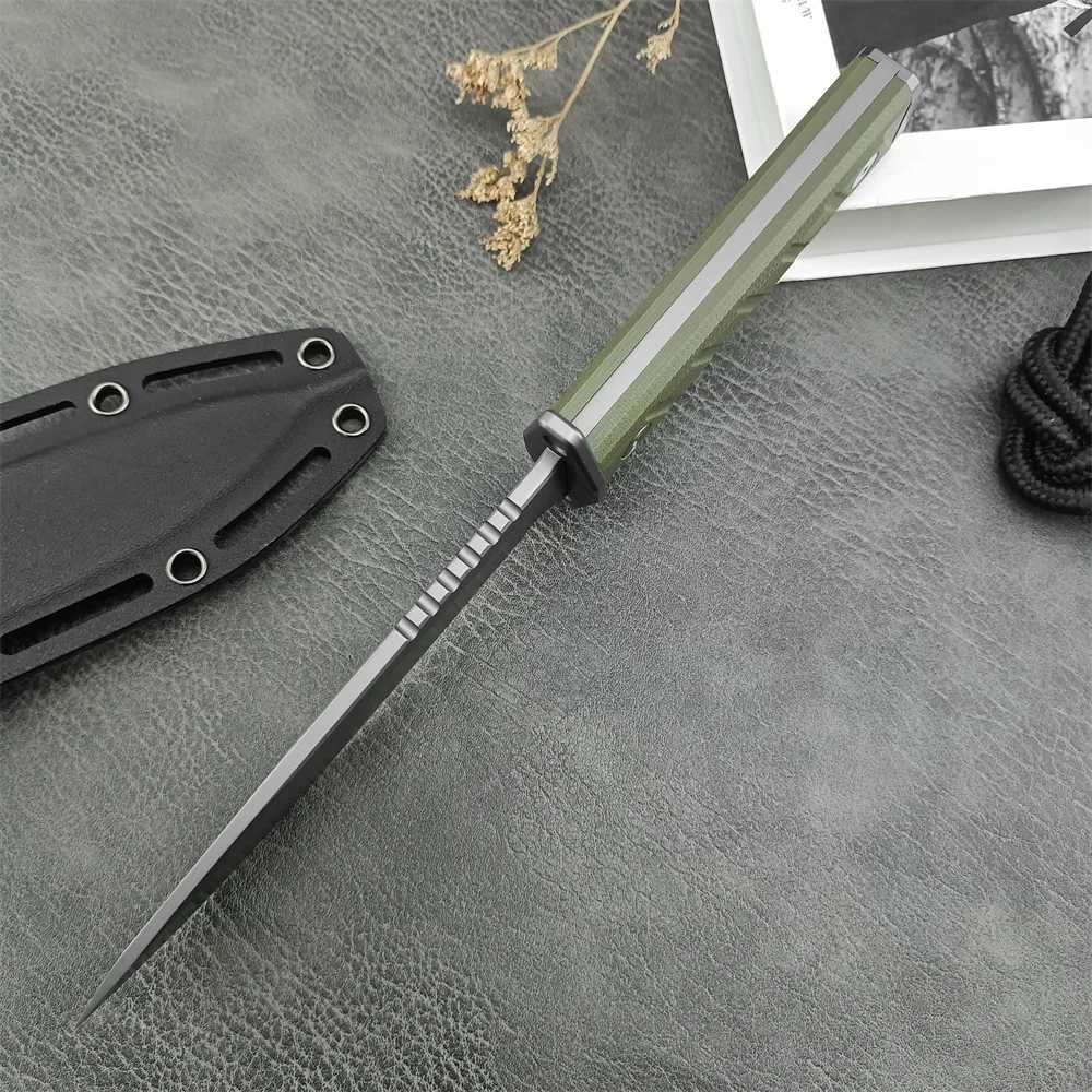 EDC Multitool 0006 Hunting Fixed Knife D2 Blade G10 Hand with Kydex Sheath Utility Protab Cam Tactical Knife W241116
