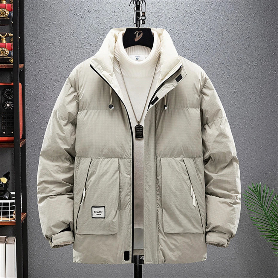 Winter Parkas Men 8XL 9XL Plus Size Thick Padded Jacket Coat Fashion Casual Cargo Plaid Male Big 241126