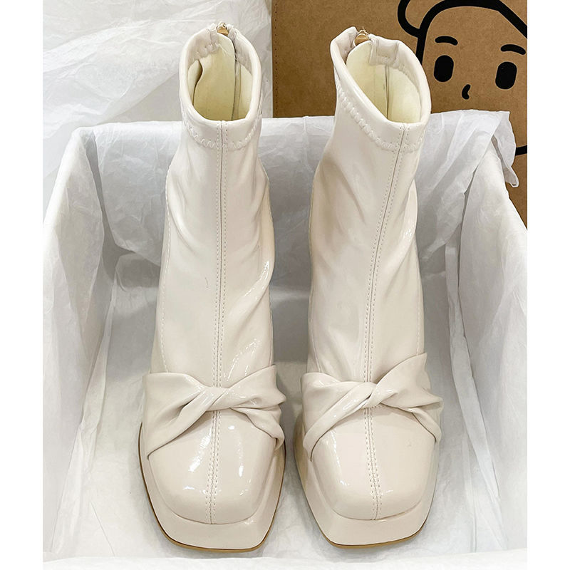 French Korean Versatile Retro Plush Martin Boots Free Shipping.