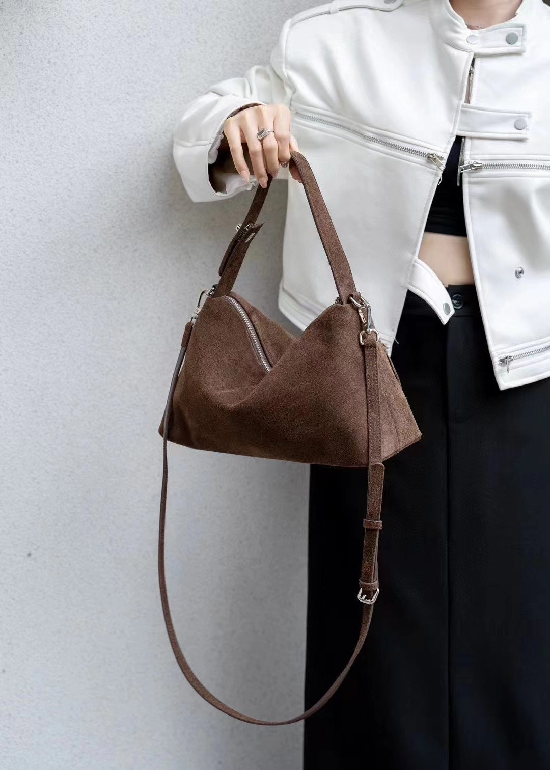 Versatile Lazy Retro Soft Matte Cowhide Large Capacity Women's Handbag Single Shoulder Diagonal Daily Commuter Purse Genuine Leather BagVoyage