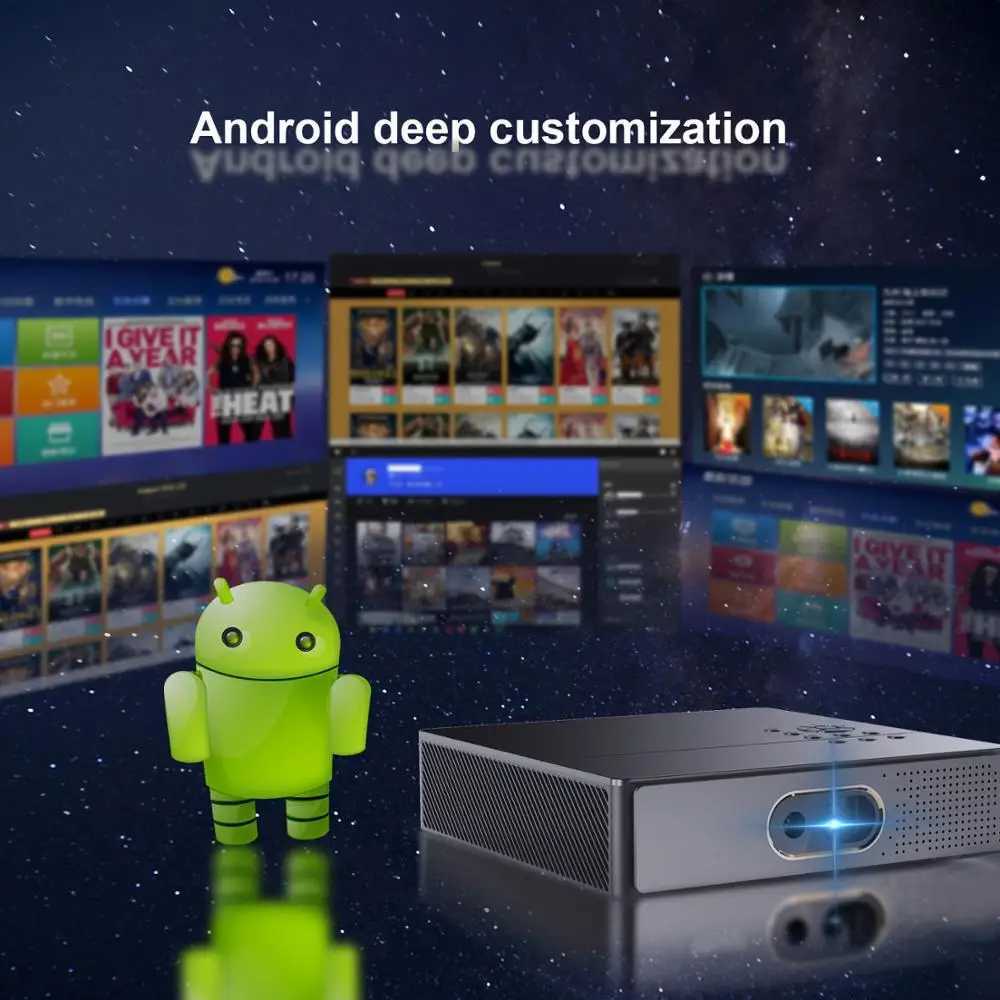 Projectors new! S5 portable mini DLP 3D projector 4K 5G WIFI intelligent Android 9.0 for home theater beam full HD 1080P video lAsEr projector Q241116