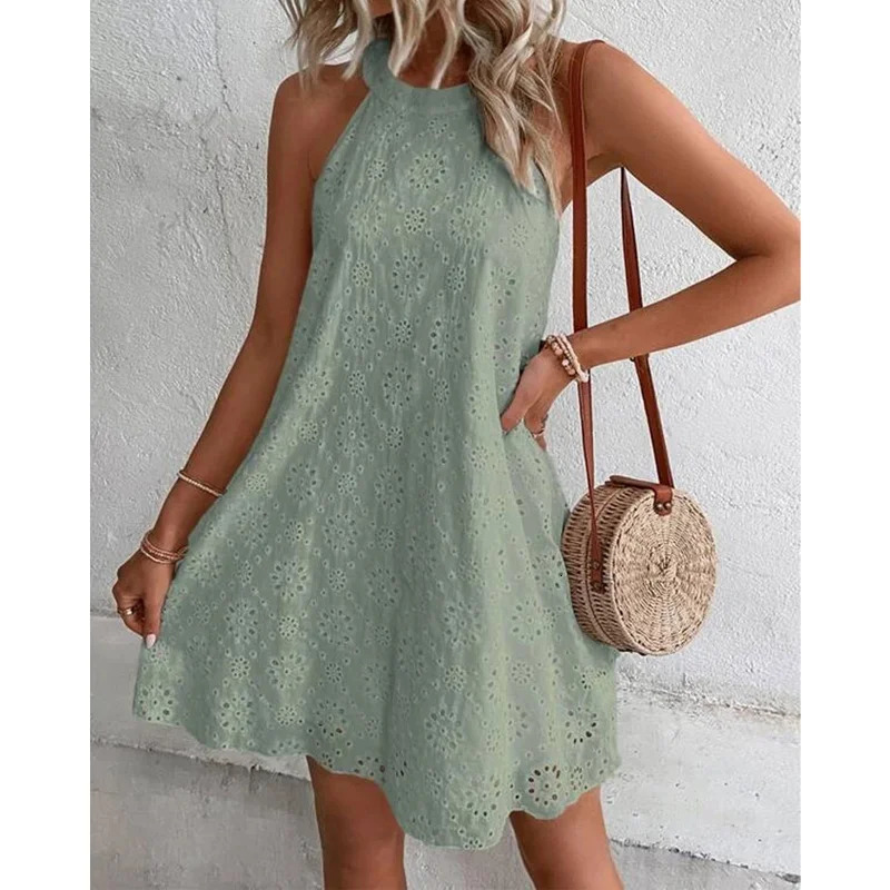Summer Women O Neck Sexy Slim Mini Dresses Sleeveless Club Evening Party Black Short Dress Female Casual Chic Elegant Clothing 240412