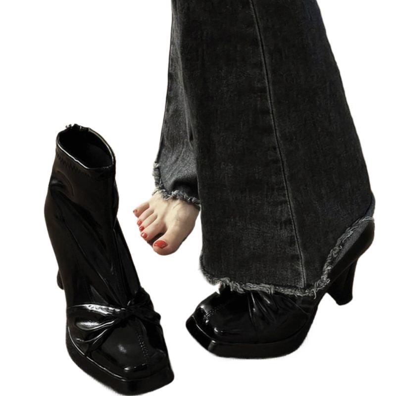 French Korean Versatile Retro Plush Martin Boots Free Shipping.