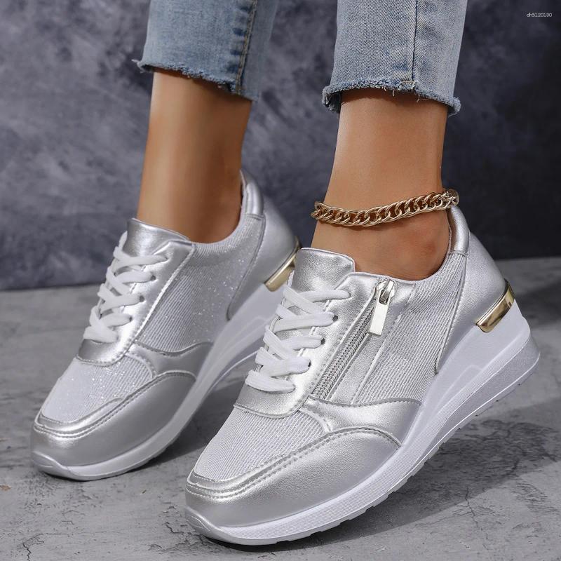 Designer Casual Shoes Womens Sneakers Fashion Tennis Female Platform Woman-shoes Trainers Large Wedge Thick Sole Roses Women