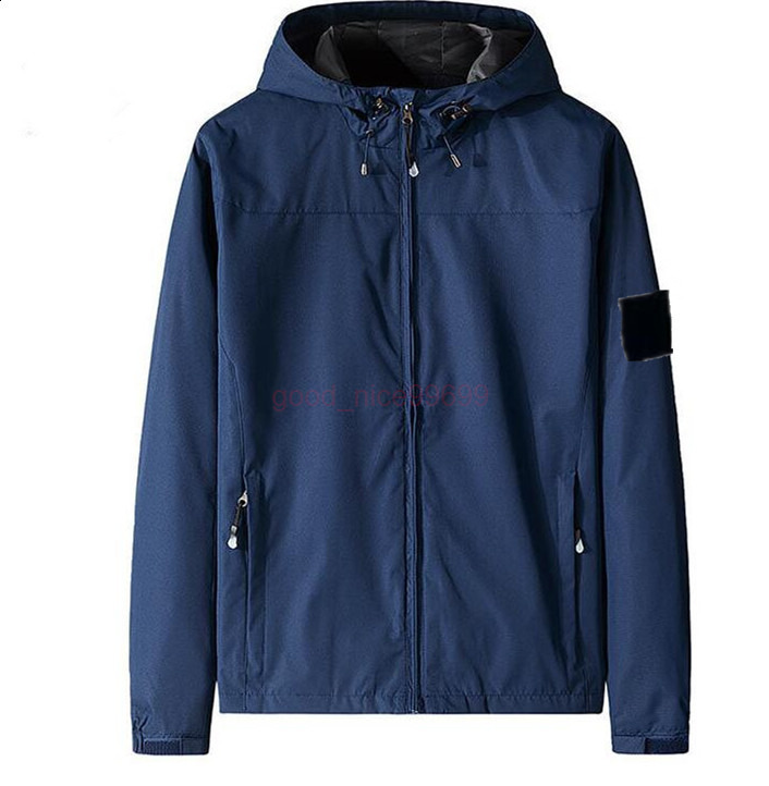 25ss Brand designer men's windbreaker men's lightweight hooded zipper jacket spring and autumn windproof and waterproof soft shell jacket outdoor jacket
