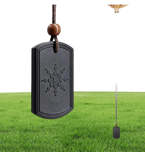 Fashion Volcanic Rocks Pendant Necklace Anti EMF Radiation Protection Power Energy Scalar Quantum Bio Science Negative Ions Jewelr