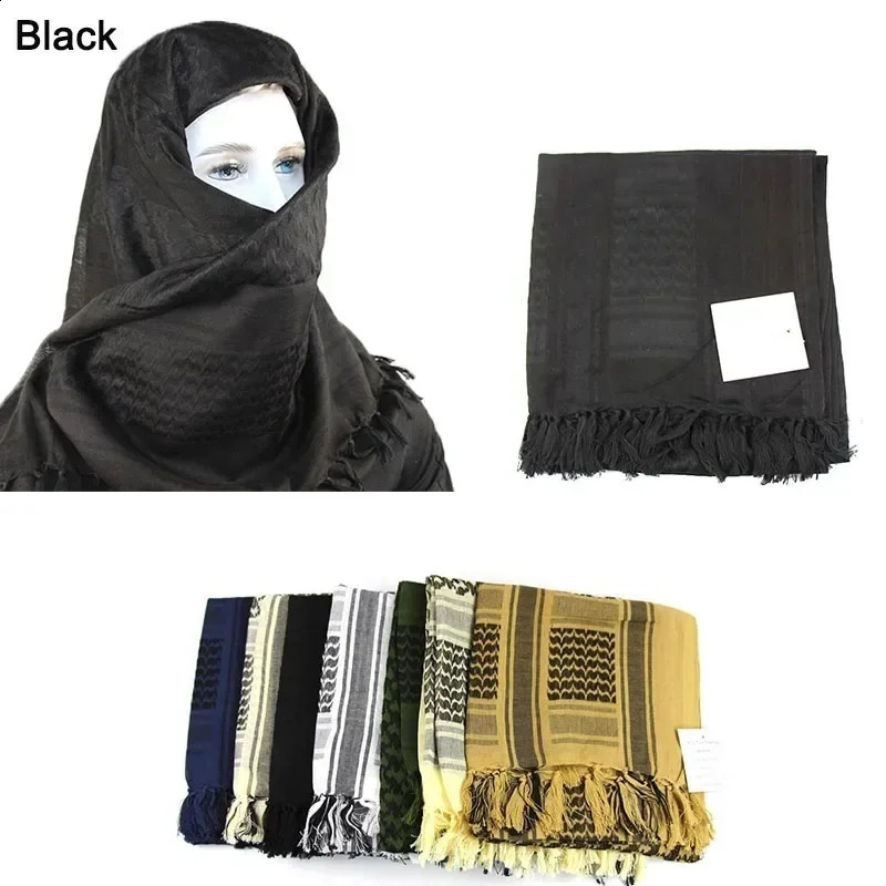 Unisex Thickened Scarf Shawl Warm Arab Scarf Desert Keffiyeh Scarves Men Women Cotton Lightweight Windproof Hiking Neck Cover 241116