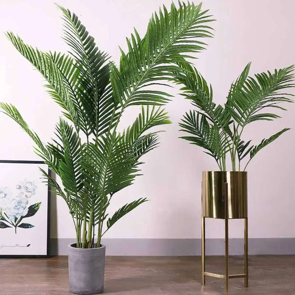 Palm 6095Cm Large Tree Trcal Artificial Plants Branches Plastic Fake Leaves Green Monstera For Home Garden Room Office Decor 240127