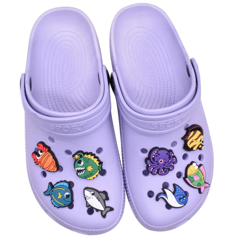 Shoe Parts Accessories fishing Pattern Charms Shoes Slippers Decoration Accessories For Cross, fish Charms for clogs Charm