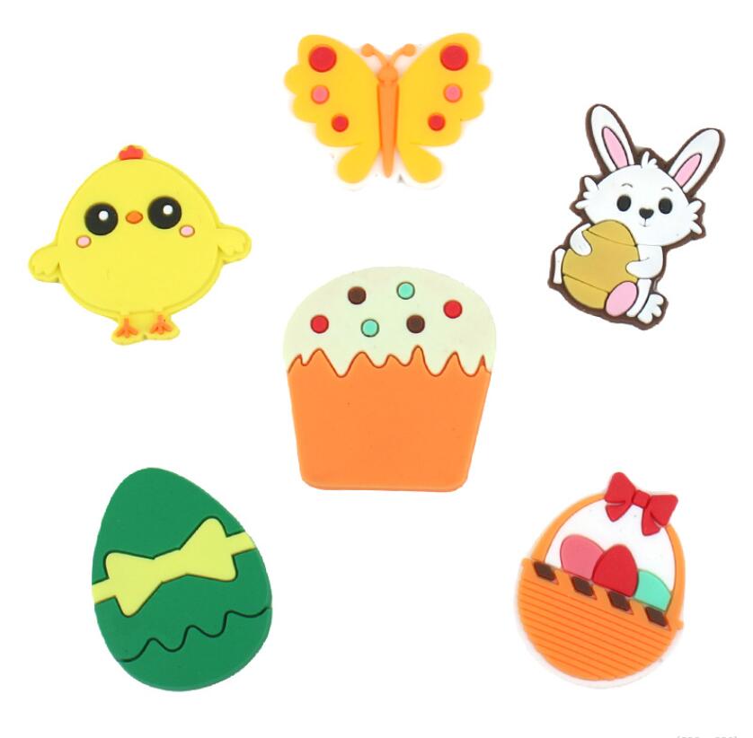 Shoe Parts Accessories Charms Pvc Cartoon Clog Decoration Buckle Pins Charm Buttons easter Drop Delivery Dhp9H